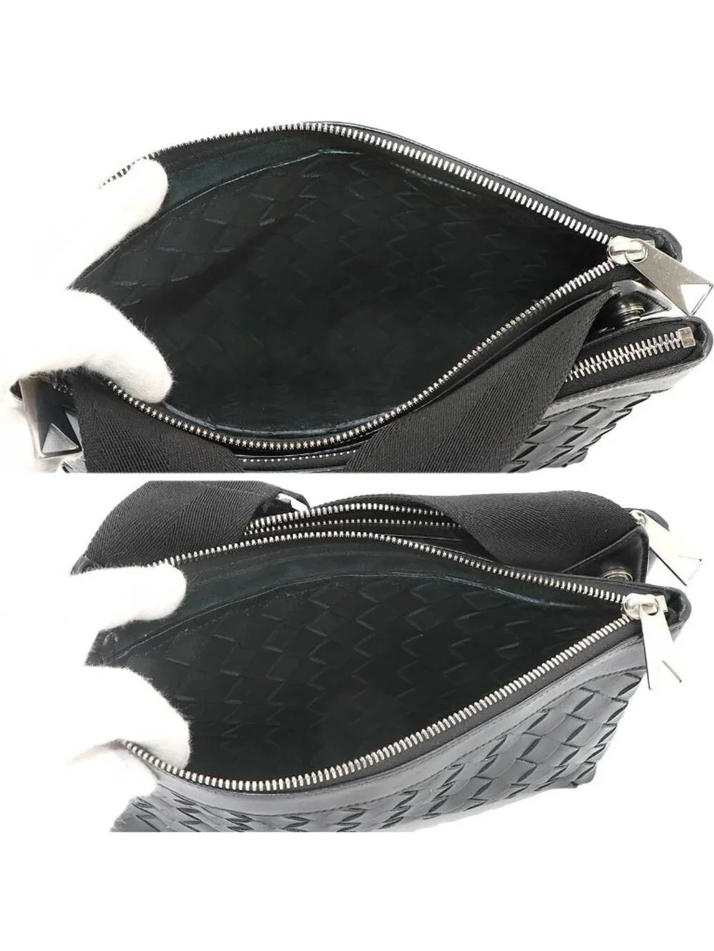 Bottega Veneta Classic Intrecciato Duo Shoulder Messenger Bag Leather